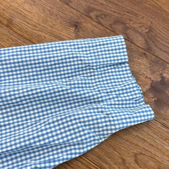 Gap oversized blue gingham cropped altered button down blouse large - Picture 6 of 8